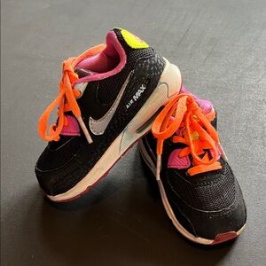 Nike Kids Air Max Black and Orange Sneakers